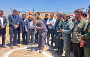 آیین کلنگ زنی پروژه ساخت مخزن زمینی ۳۰۰ متر مکعبی و ایستگاه پمپاژ روستای زرگر و باقرآباد ترک