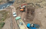 آسفالت راه روستای خرزان به همت جهادگران بسیج سازندگی قزوین