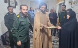دیدار جانشین فرمانده سپاه امام سجاد(ع) با خانواده شهدای ابراهیمی در الموت غربی